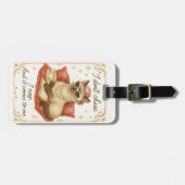 Siamese Cat is drinking coffee affirmation  Bagagelabel (Voorkant horizontaal)