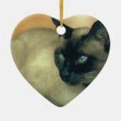 Siamese Cat Keramisch Ornament (Voorkant)