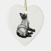 Siamese Cat Keramisch Ornament (Rechts)