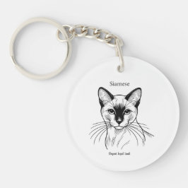 Siamese Cat Keychain – Elegant. Loyal. Loud.