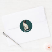 Siamese Cat Lover Gifts Ronde Sticker (Envelop)