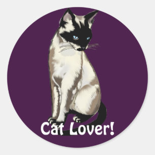 Siamese Cat Lover Gifts Ronde Sticker
