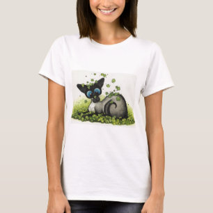 Siamese Cat Lucky Shamrock St Patricks Day - BiHrL T-shirt