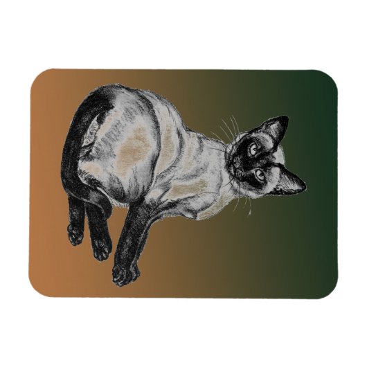Siamese Cat Magneet (Horizontaal)