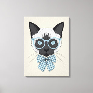 Siamese Cat Mode Smart Canvas Afdruk