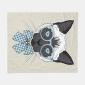 Siamese Cat Mode Smart Fleece Deken (Voorkant (Horizontaal))