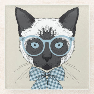Siamese Cat Mode Smart Glazen Onderzetter