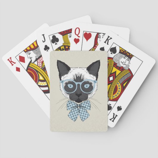 Siamese Cat Mode Smart Pokerkaarten (Achterkant)