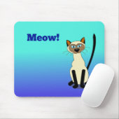 Siamese Cat Mousepad (blauw) Muismat (Met muis)