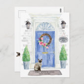 Siamese Cat Moving Announcement Briefkaart (Voorkant / Achterkant)