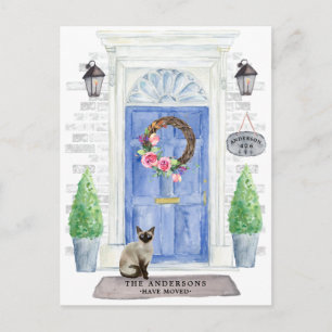 Siamese Cat Moving Announcement Briefkaart