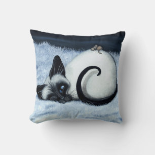 Siamese Cat Nap beroemd gemaakt door Bihrle Kussen