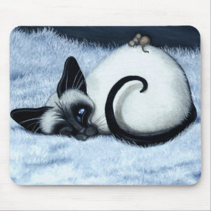 Siamese Cat Nap Mouse van Bihrle Muismat