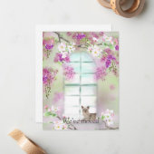 Siamese Cat New Address Notice Kaart Notitiekaartje (Voorkant / Achterkant in situ)