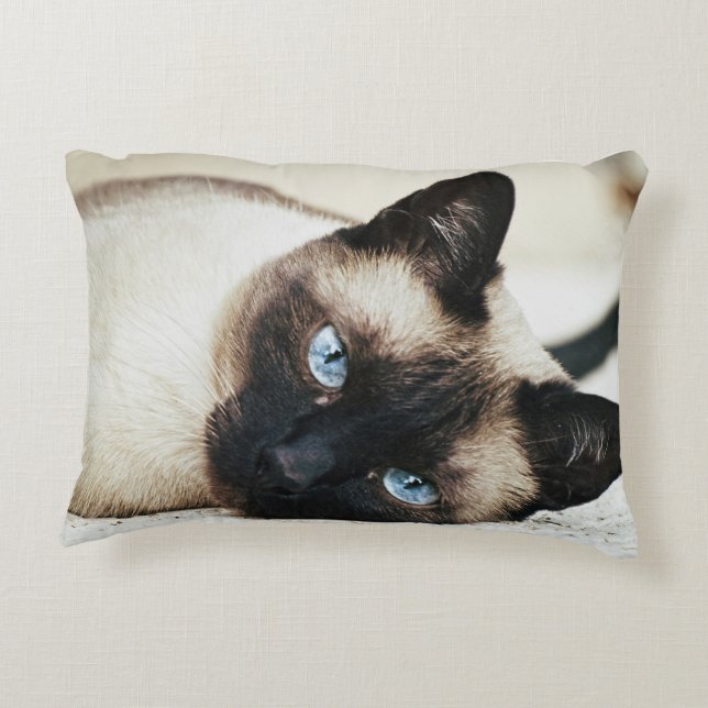 Siamese Cat Pillow Decoratief Kussen (Achterkant)