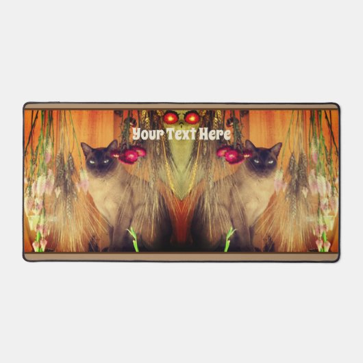 Siamese Cat Posing Personalized Bureaumat (Voorkant)