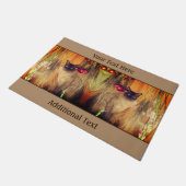 Siamese Cat Posing Personalized Deurmat (Schuin)