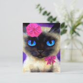 Siamese Cat Post Card - 155 Charming Briefkaart (Staand voorkant)
