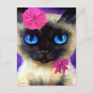 Siamese Cat Post Card - 155 Charming Briefkaart
