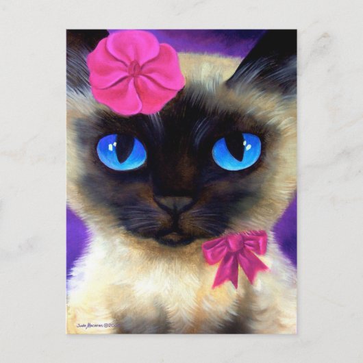 Siamese Cat Post Card - 155 Charming Briefkaart (Voorkant)