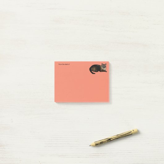 Siamese Cat Post-it® Notes 4 x 3 (Sur un bureau)