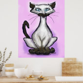 Siamese Cat Poster (Keuken)