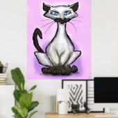 Siamese Cat Poster (Thuiskantoor)