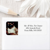 Siamese Cat Return Address Stickers Labels (Insitu)