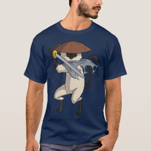 Siamese Cat Samurai Cat T-shirt