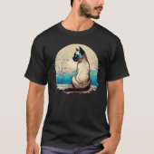 Siamese cat seal point siamese yoga postures t-shirt (Voorkant)
