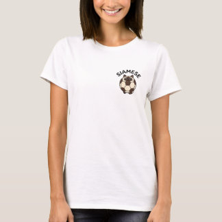 Siamese cat soccer ball t-shirt