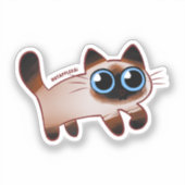 Siamese Cat sticker (Voorkant)
