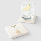 Siamese Cat Stone Onderzetter (Zijkant)