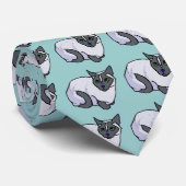 Siamese Cat Stropdas (Opgerold)