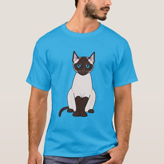 Siamese Cat T-shirt (Voorkant)