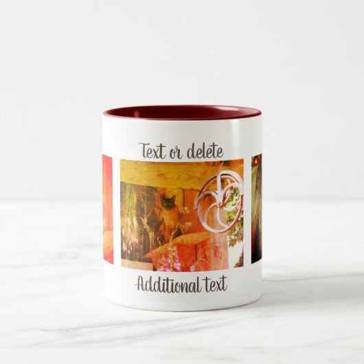 Siamese Cat Trio gepersonaliseerd Tweekleurige Koffiemok (Center)