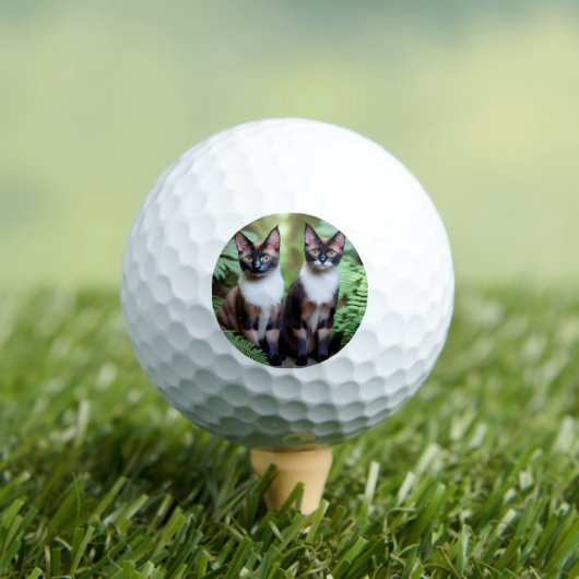 Siamese Cat Twins, Golf Ball Golfballen (Insitu Shirt)