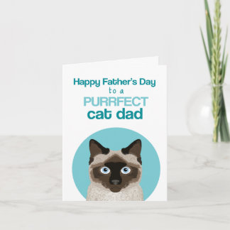 Siamese Cat Vaderdag Purrfect Kaart