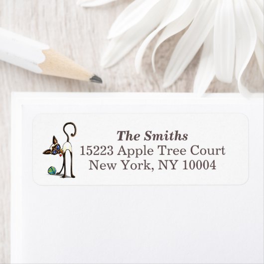 Siamese Cat Yarn Thief Etiket (Insitu)