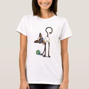 Siamese Cat Yarn Thief T-shirt
