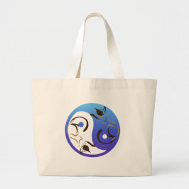 Siamese Cat Yin en Yang Bag Grote Tote Bag
