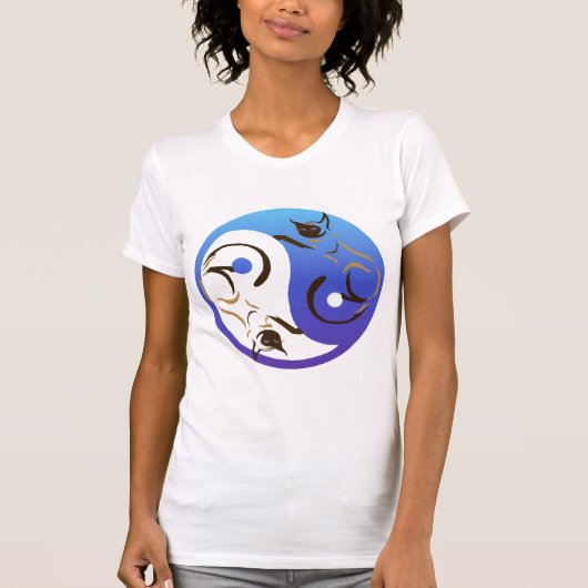 Siamese Cat Yin en Yang T-Shirt (Voorkant)