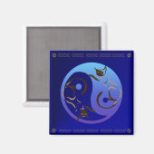 Siamese Cat Yin et Yang Magnet (Recto/Verso)