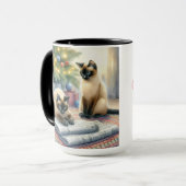 Siamese Cats Christmas Coffee Mug Cup (Devant gauche)