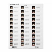 Siamese Chat Adresse de retour Stickers Étiquettes (Feuille entière)