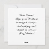 Siamese Chat Noël Funny Glam Carte de vacances (Dos)