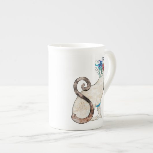 Siamese China Cup Porselein Kop (Voorkant rechts)