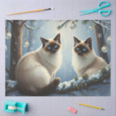 Siamese Christmas Cats Tissue Paper Tissuepapier (Craft)