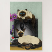 Siamese computerkatten legpuzzel (Verticaal)
