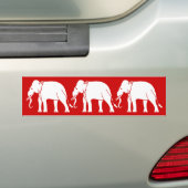 Siamese Elephant Bumpersticker (Op auto)